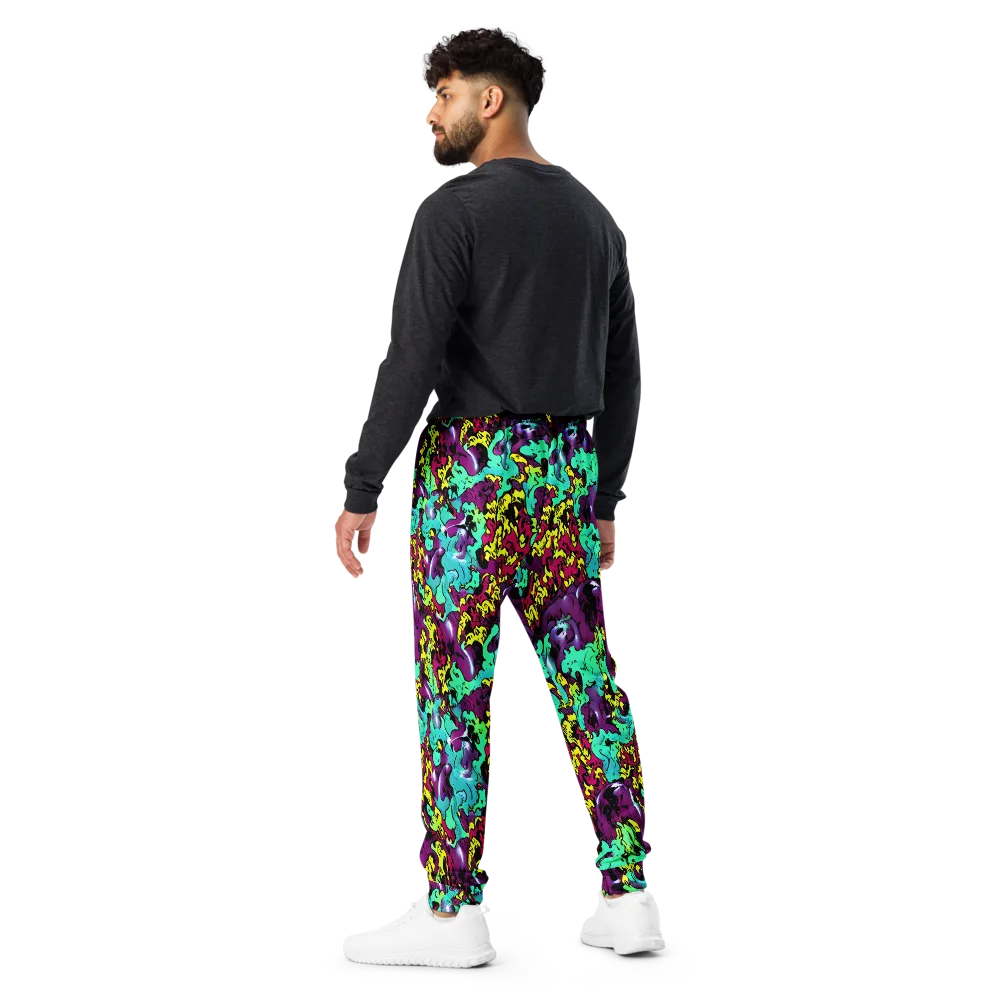 Electric Jurassic on Men's Joggers — Back