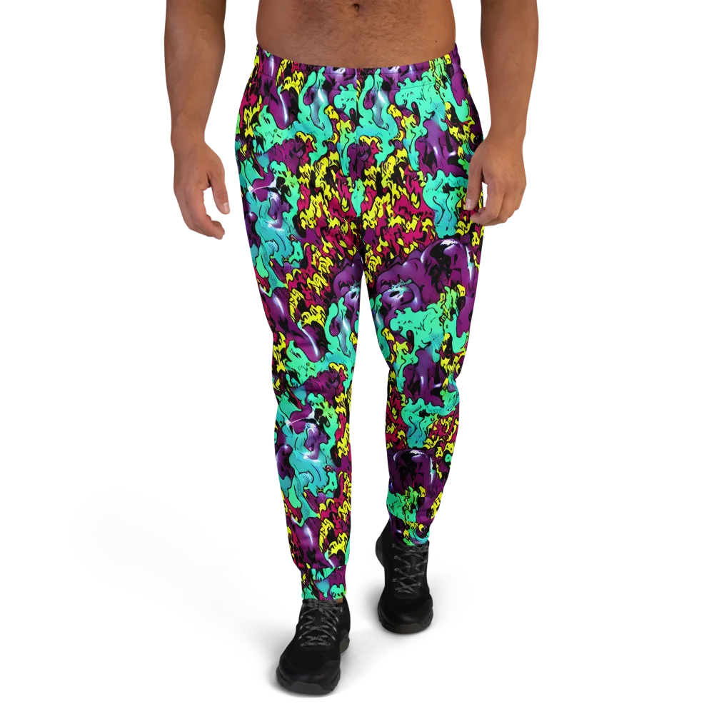 Electric Jurassic on Men's Joggers — Front