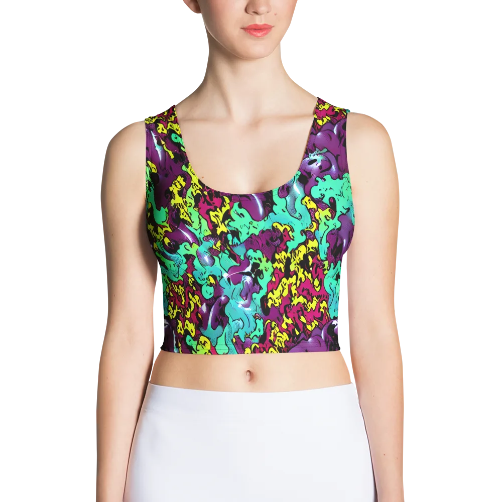 Electric Jurassic on Crop Top — Front