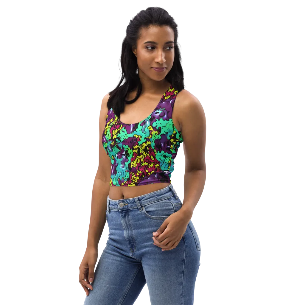 Electric Jurassic on Crop Top — Left Front