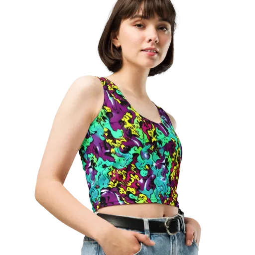 Electric Jurassic on a Crop Top