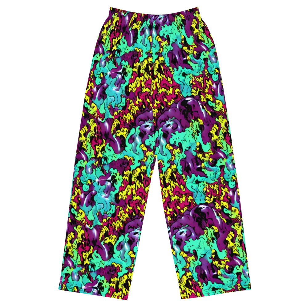 Electric Jurassic on Wide-Leg Pants — Front