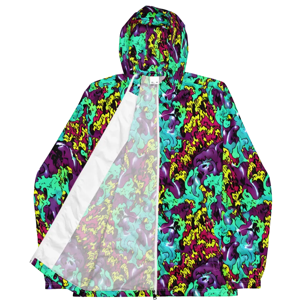 Electric Jurassic on Men's Windbreaker — Front