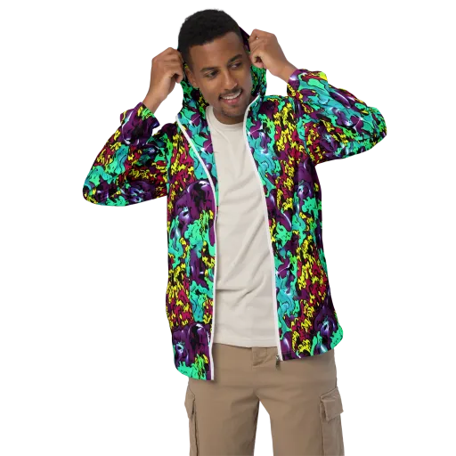 Electric Jurassic on a Men's Windbreaker