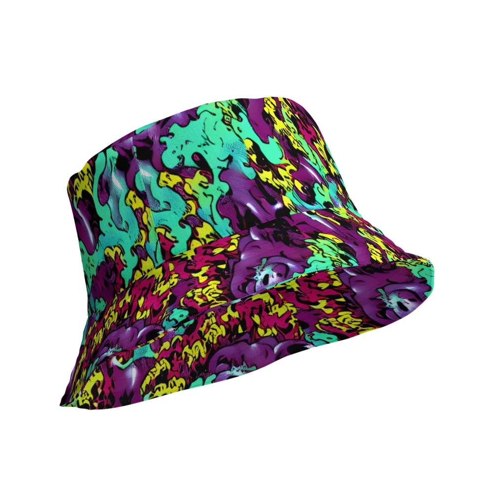 Electric Jurassic on Reversible Bucket Hat — Product details Outside