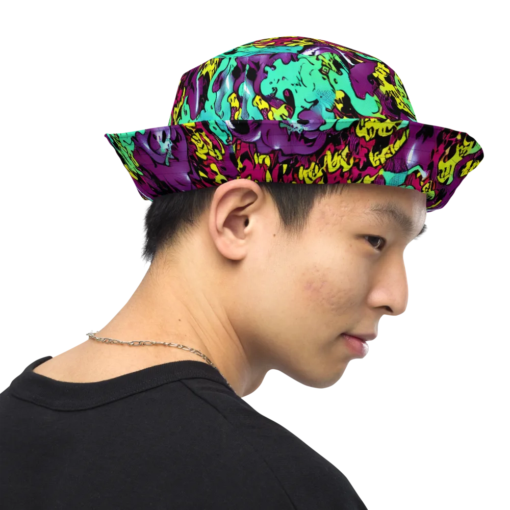Electric Jurassic on Reversible Bucket Hat — Right Outside