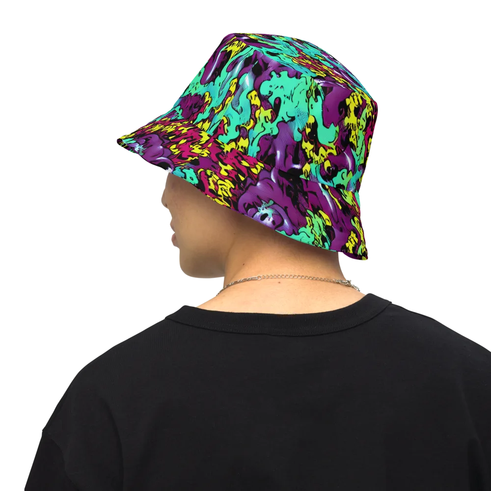Electric Jurassic on Reversible Bucket Hat — Back Inside