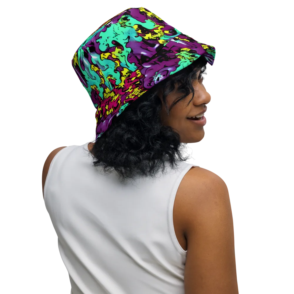 Electric Jurassic on Reversible Bucket Hat — Right Outside