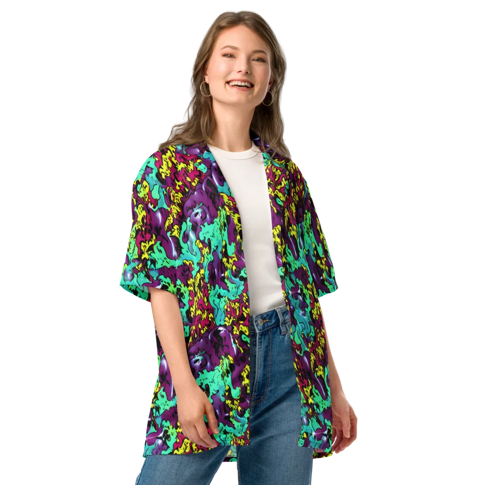 Electric Jurassic on Button Shirt — Front