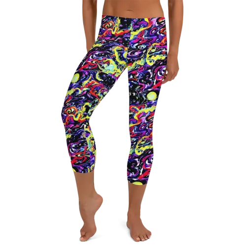 Ultraviolet Whirlpool on a Capri Leggings
