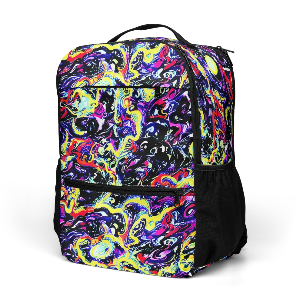 Ultraviolet Whirlpool on Utility Backpack — Left Front