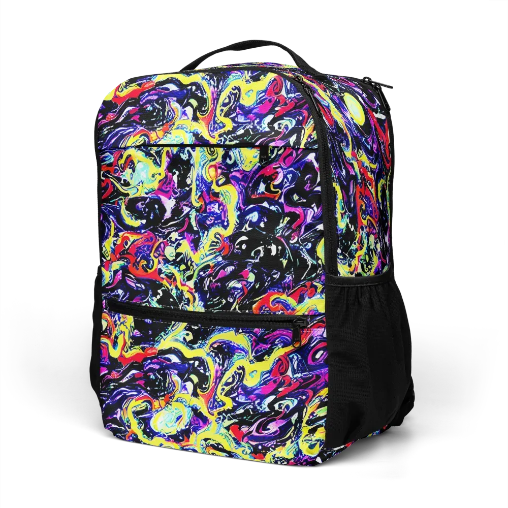 Ultraviolet Whirlpool on Utility Backpack — Left Front