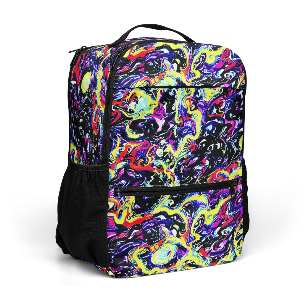 Ultraviolet Whirlpool on Utility Backpack — Right Front