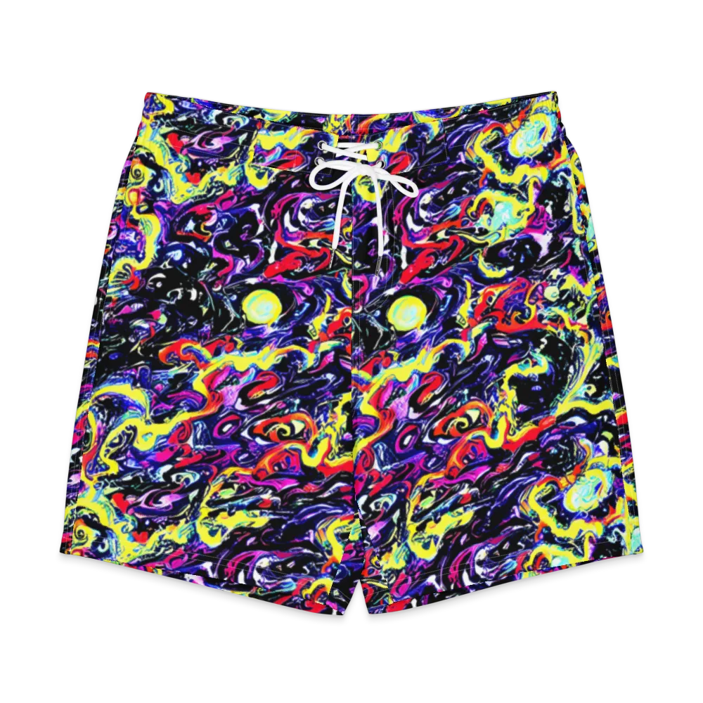 Ultraviolet Whirlpool on Men's Board Shorts — Front