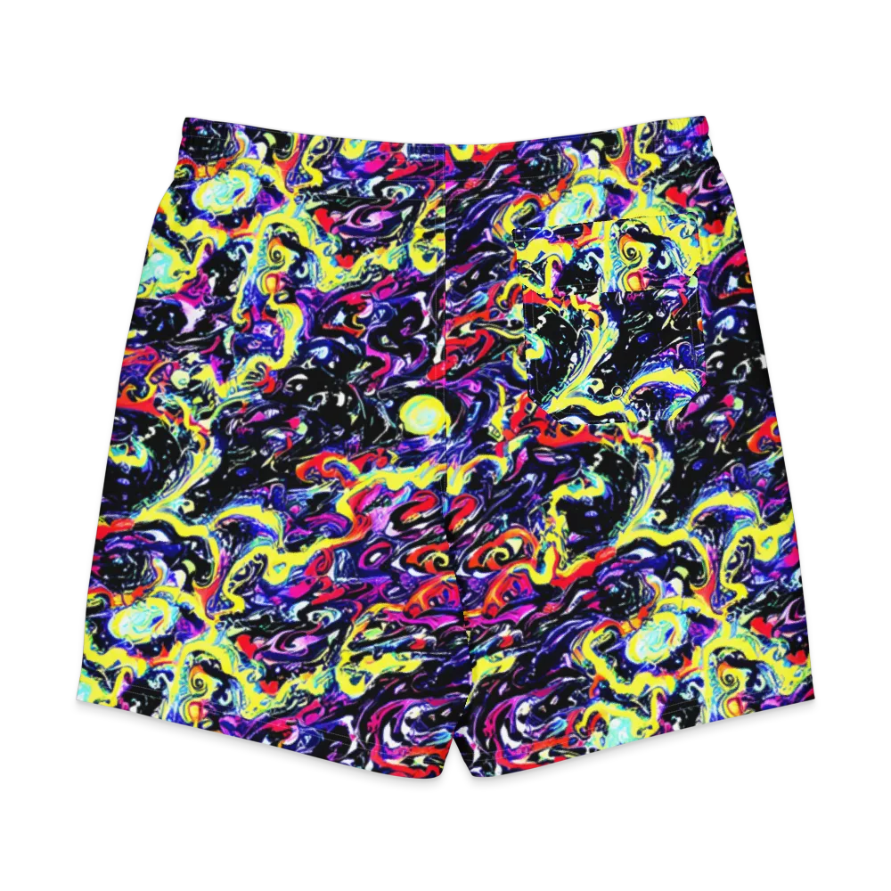 Ultraviolet Whirlpool on Men's Board Shorts — Back