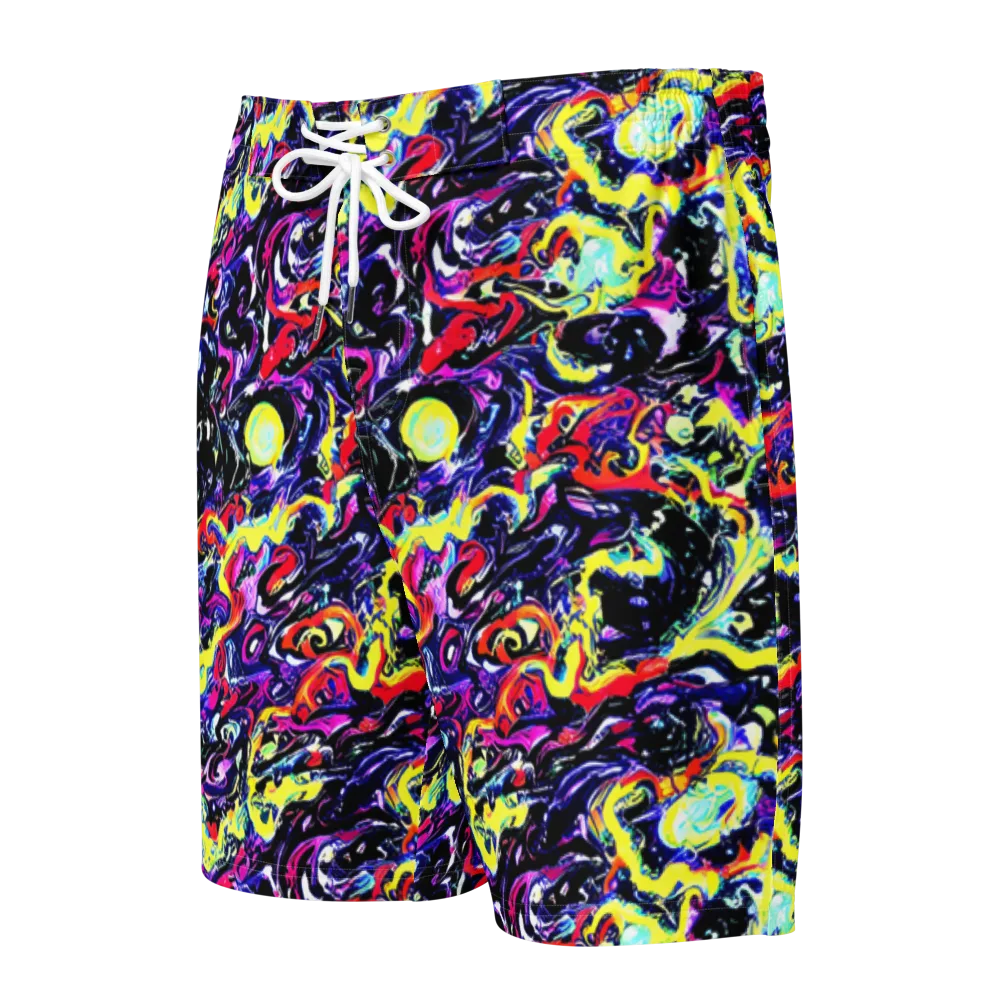 Ultraviolet Whirlpool on Men's Board Shorts — Front