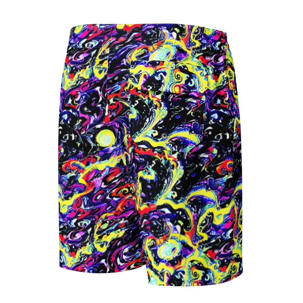 Ultraviolet Whirlpool on Men's Board Shorts — Back