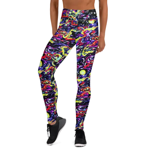 Ultraviolet Whirlpool on a Yoga Leggings