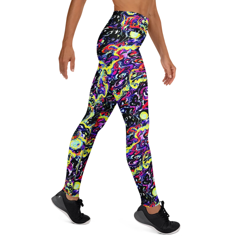 Ultraviolet Whirlpool on Yoga Leggings — Right