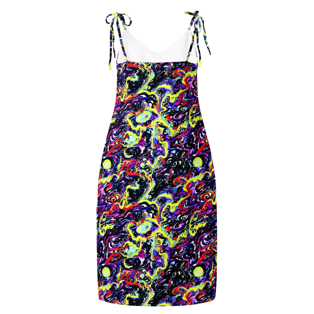 Ultraviolet Whirlpool on Slip Dress — Back