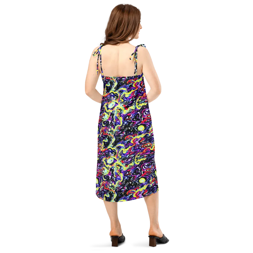 Ultraviolet Whirlpool on Slip Dress — Back