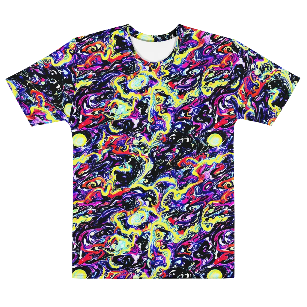 Ultraviolet Whirlpool on Men's Cotton Crew Neck T-Shirt — Front