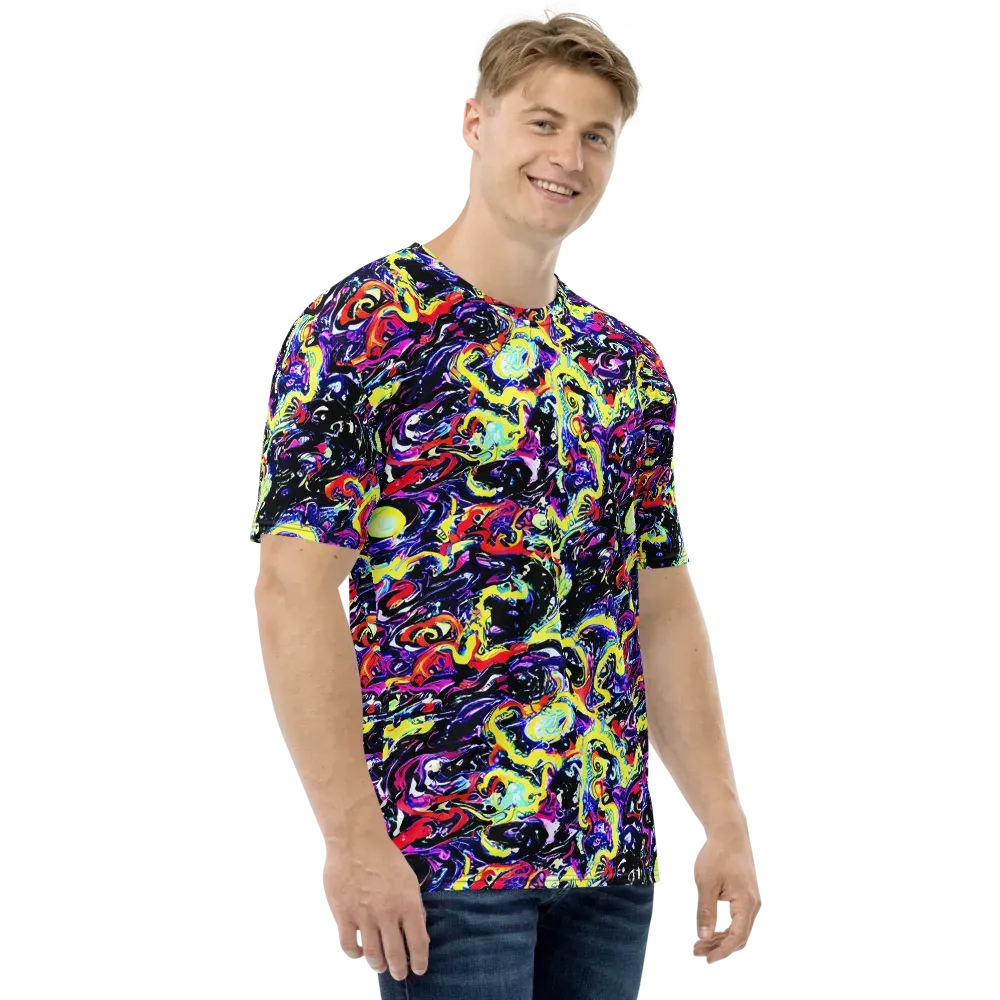 Ultraviolet Whirlpool on Men's Crew Neck T-Shirt — Right