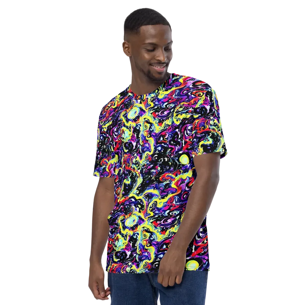 Ultraviolet Whirlpool on Men's Crew Neck T-Shirt — Left