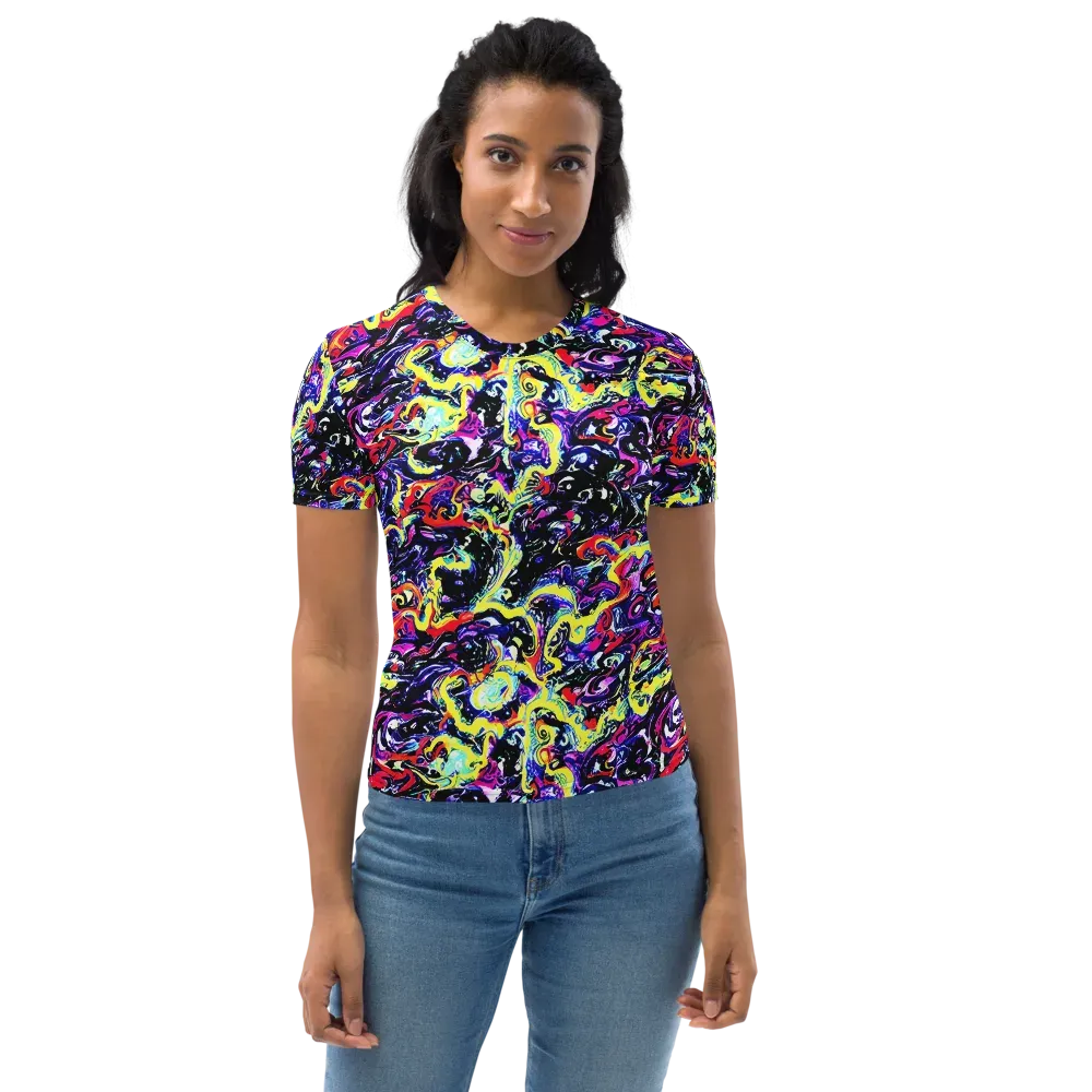 Ultraviolet Whirlpool on Women's Crew Neck T-Shirt — Front