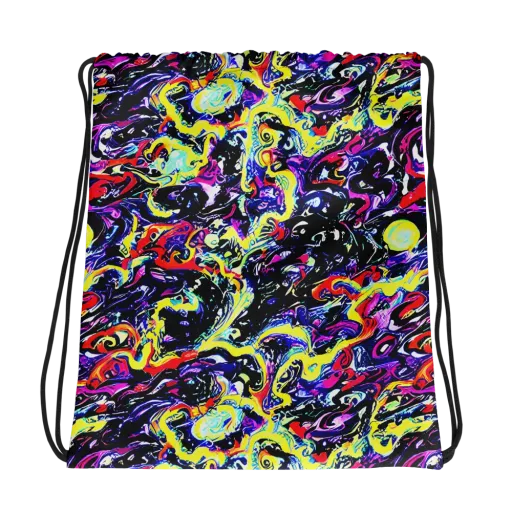 Ultraviolet Whirlpool on a Drawstring Bag
