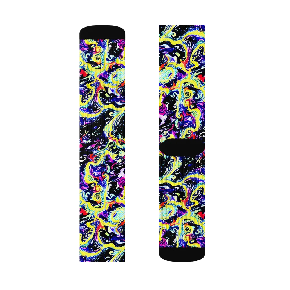 Ultraviolet Whirlpool on Socks — Left Sock
