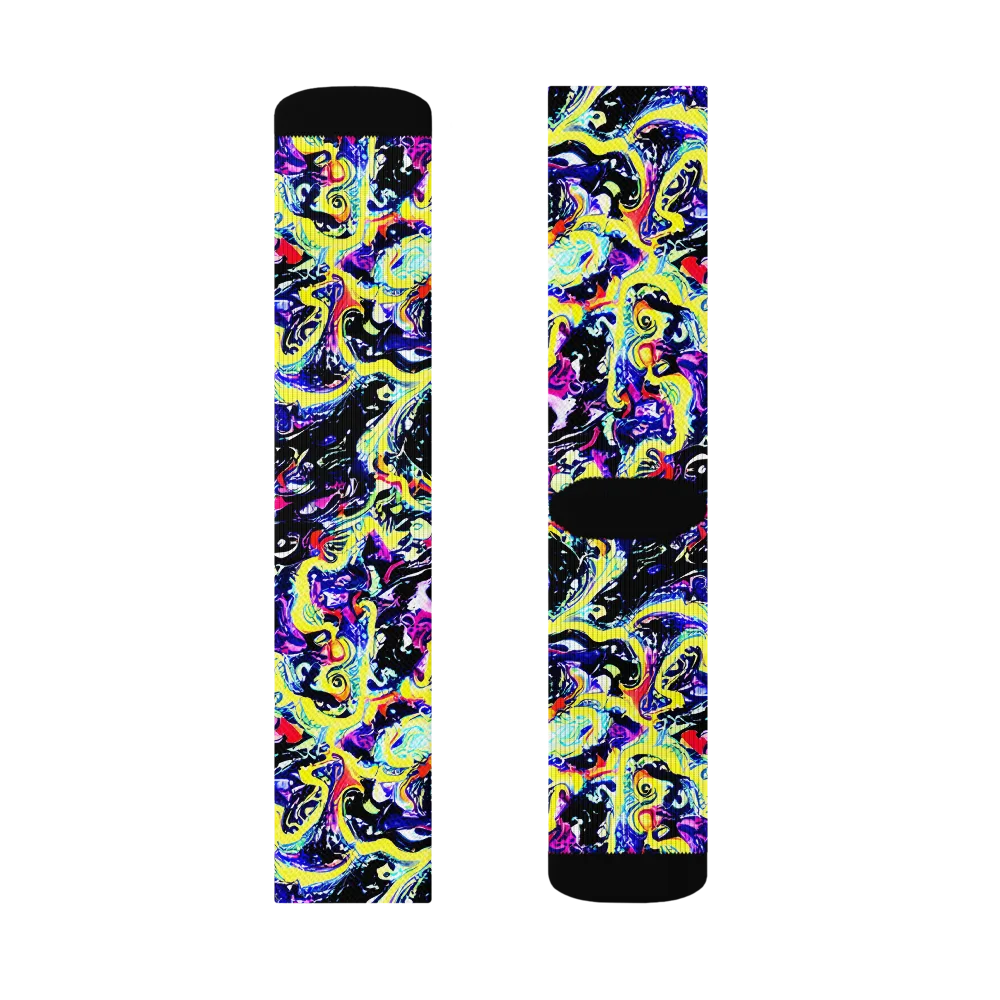 Ultraviolet Whirlpool on Socks — Right Sock