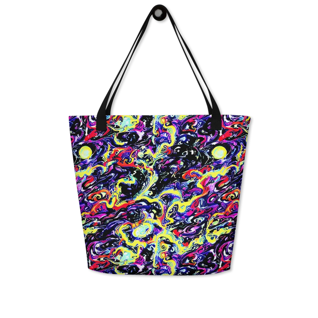 Ultraviolet Whirlpool on Large Tote Bag W/ Pocket — Front