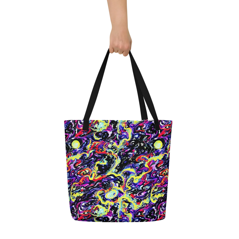 Ultraviolet Whirlpool on Large Tote Bag W/ Pocket — Front