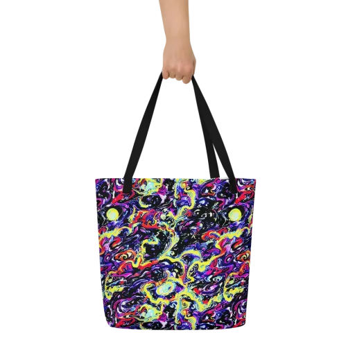 Ultraviolet Whirlpool on a Large Tote Bag W/ Pocket
