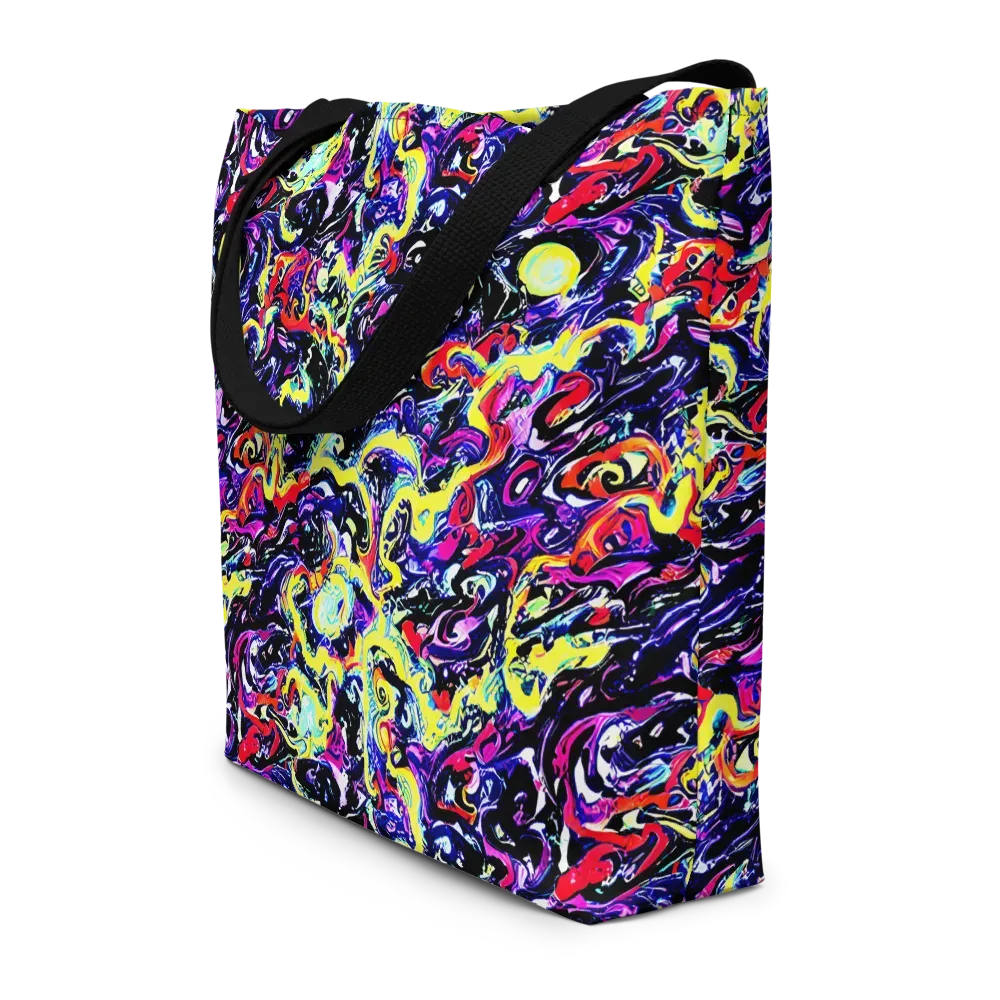 Ultraviolet Whirlpool on Large Tote Bag W/ Pocket — Front