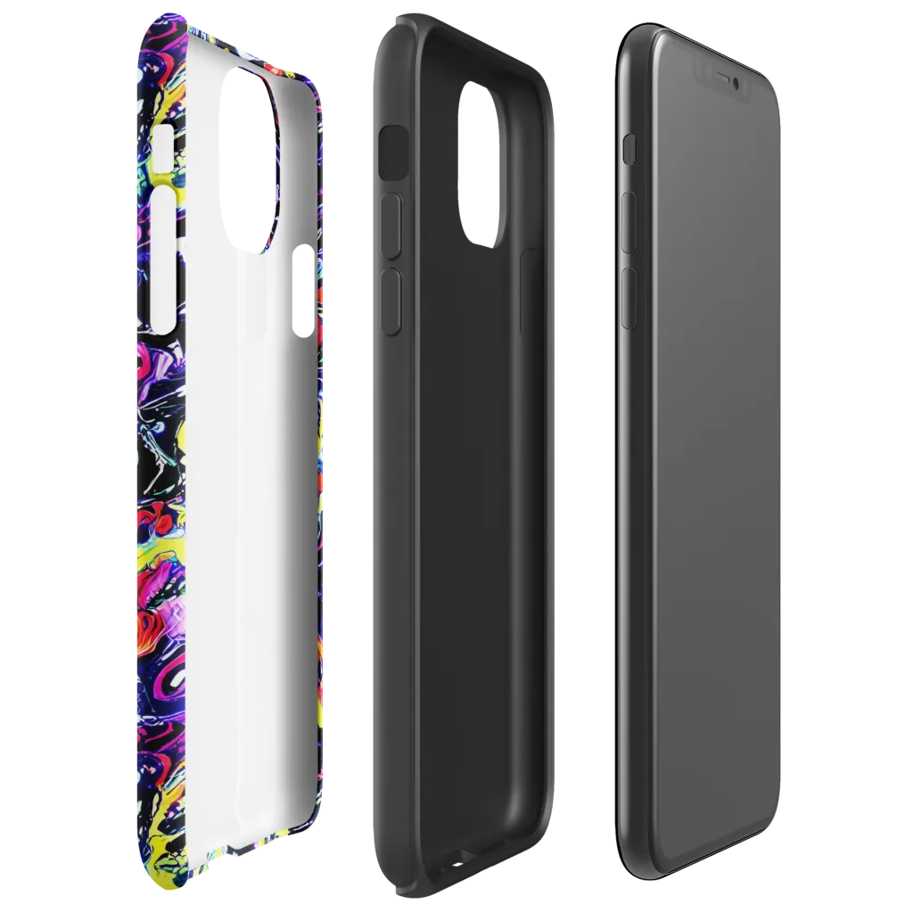 Ultraviolet Whirlpool on Tough Case for iPhone® — Right