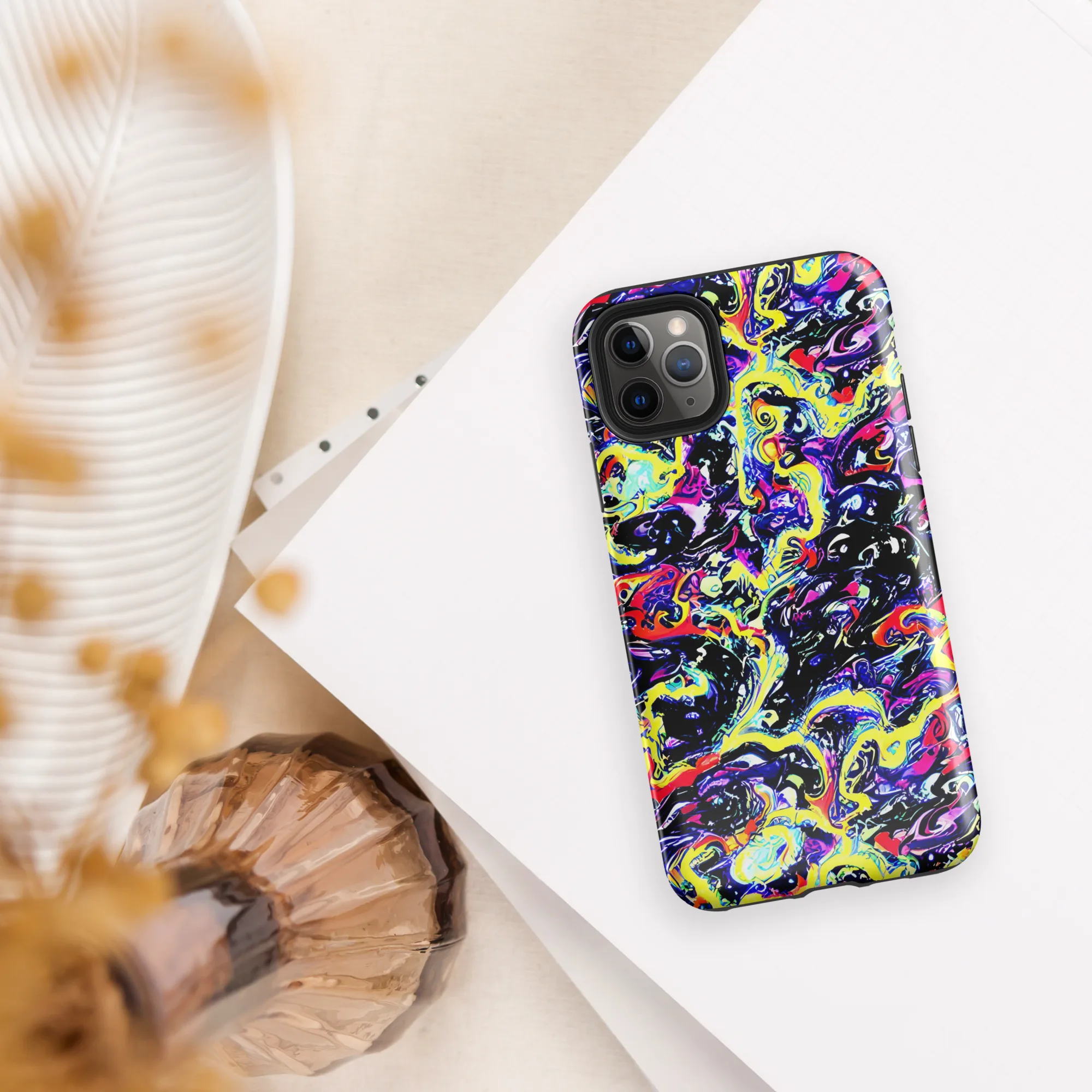 Ultraviolet Whirlpool on Tough Case for iPhone® — Front