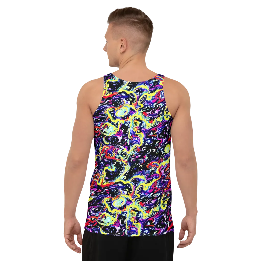 Ultraviolet Whirlpool on Men's Tank Top — Back