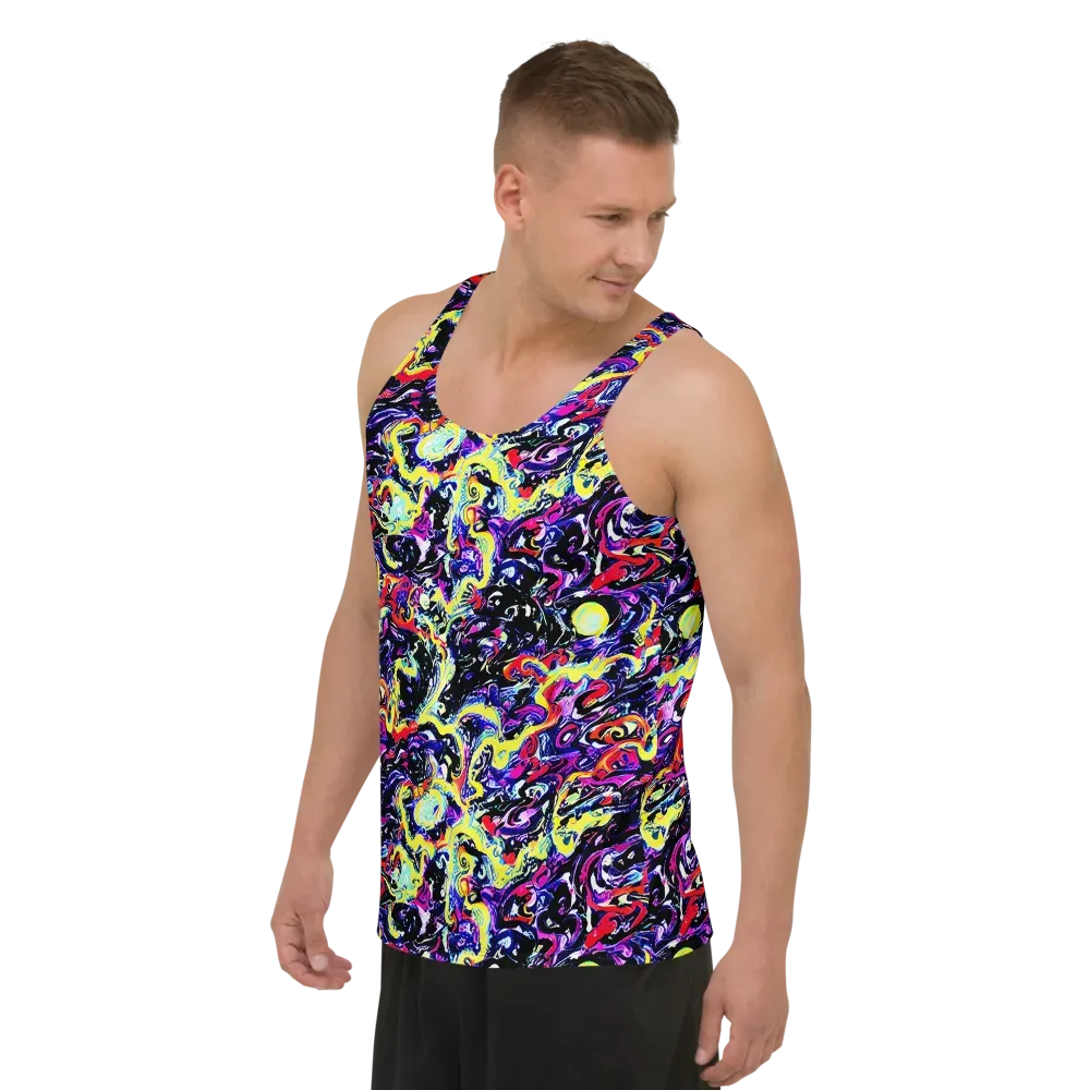 Ultraviolet Whirlpool on Men's Tank Top — Left Front