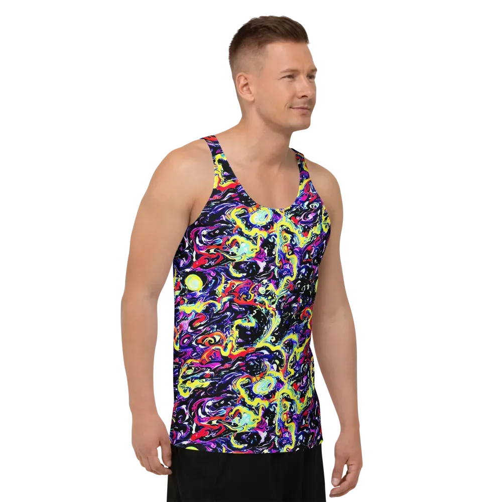 Ultraviolet Whirlpool on Men's Tank Top — Right Front