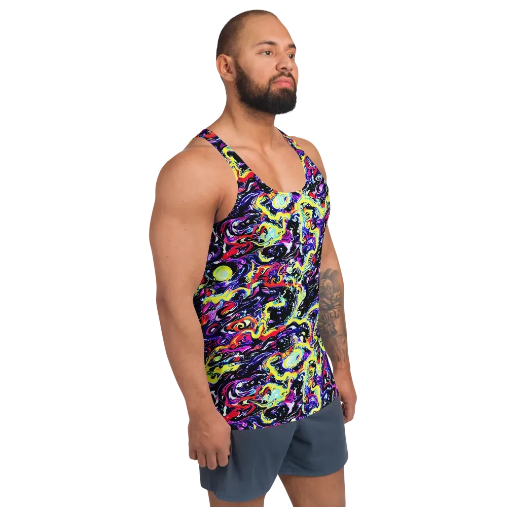 Ultraviolet Whirlpool on Men's Tank Top — Right Front