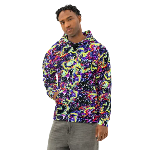 Ultraviolet Whirlpool on a Cotton Hoodie