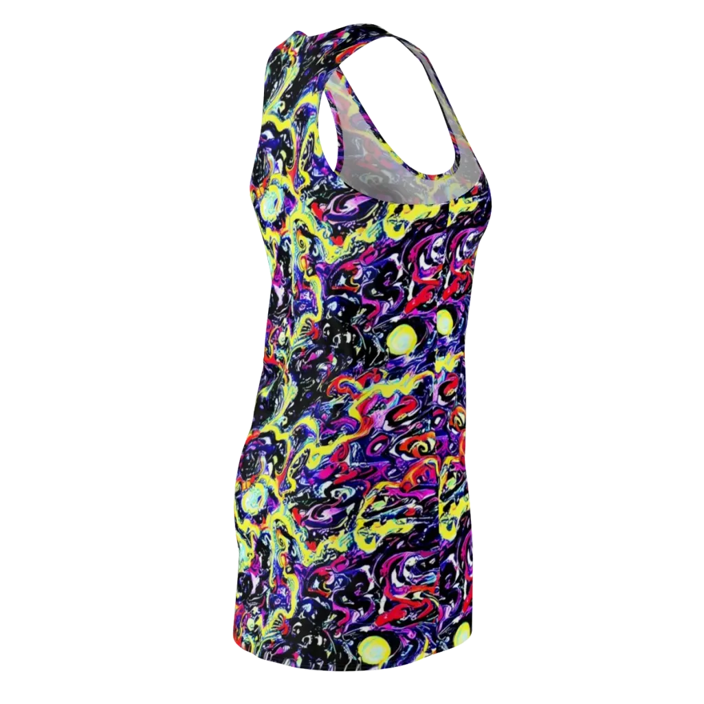 Ultraviolet Whirlpool on Racerback Dress — Back Side