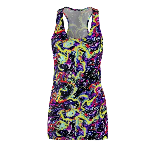 Ultraviolet Whirlpool on a Racerback Dress