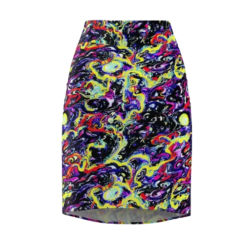 Ultraviolet Whirlpool on a Pencil Skirt