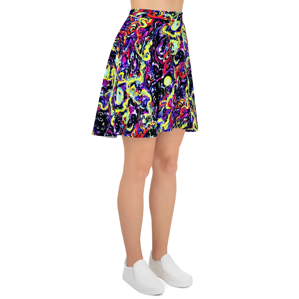 Ultraviolet Whirlpool on Skater Skirt — Right