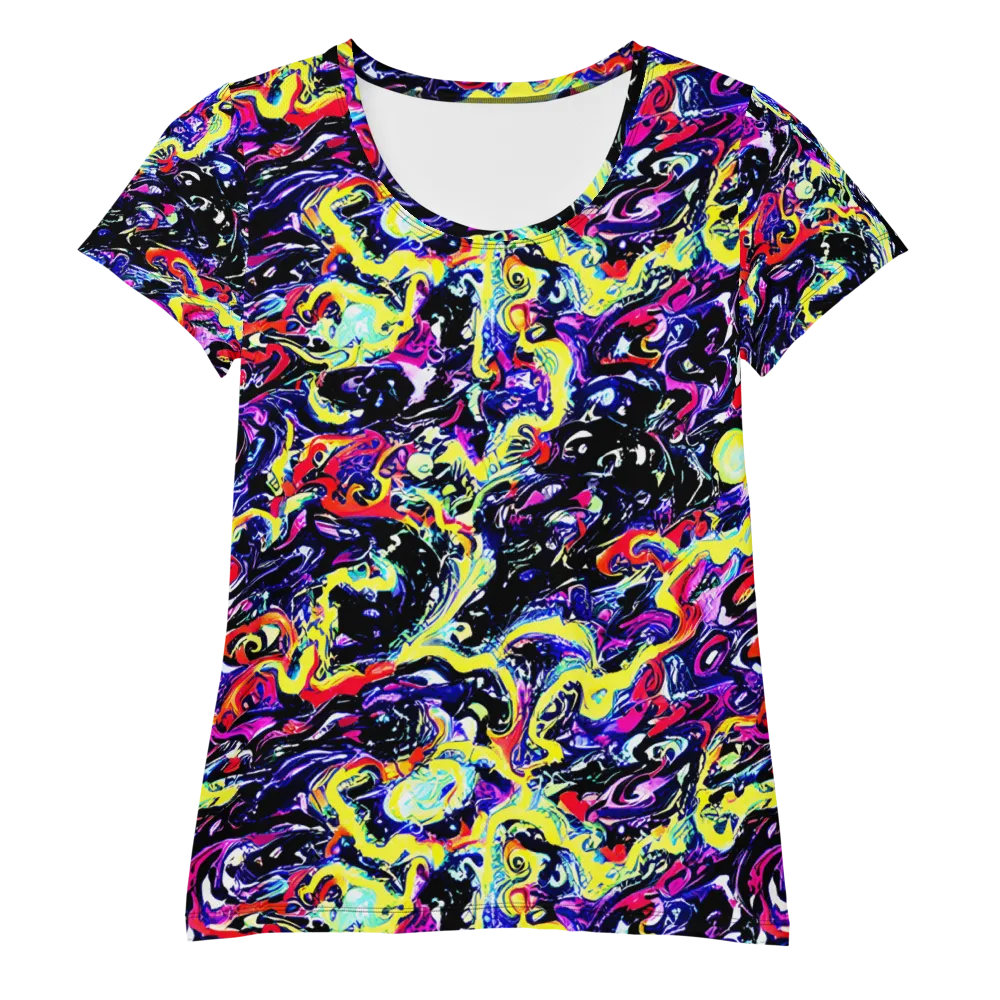 Ultraviolet Whirlpool on Women's Athletic T-Shirt — Front