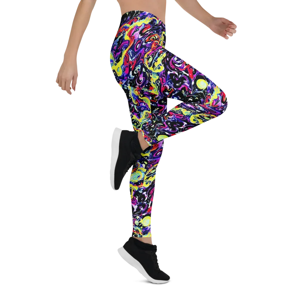 Ultraviolet Whirlpool on Leggings — Right