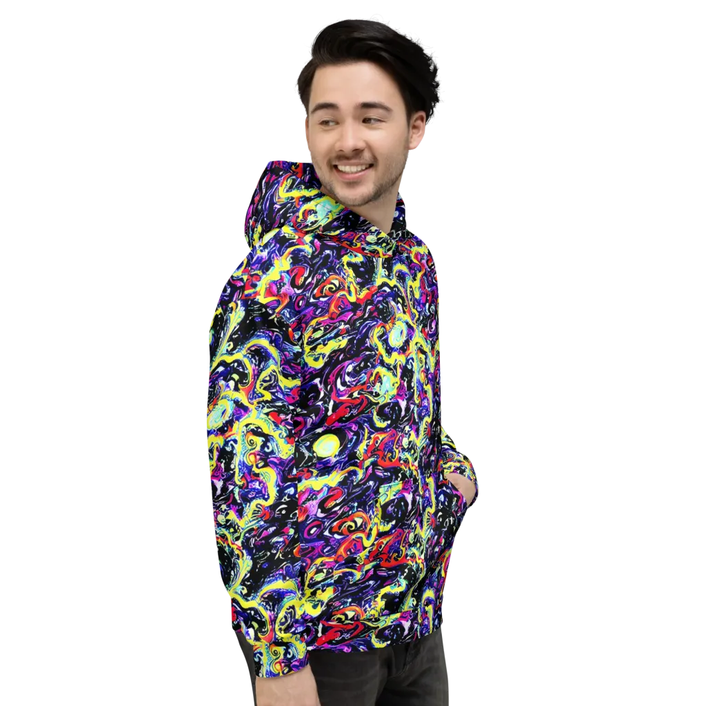 Ultraviolet Whirlpool on Hoodie — Right